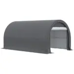 16 x 10 ft Portable Garage Carport with Zippered Door and PE Canopy - Image 8