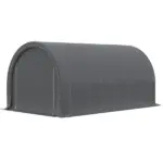 16 x 10 ft Portable Garage Carport with Zippered Door and PE Canopy - Image 9