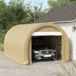 Outsunny 16' x 10' Carport, Heavy-Duty Portable Garage / Storage Tent with Large Zippered Door, Anti-UV PE Canopy Cover for Car, Truck, Boat - Image 10