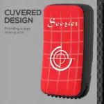 Soozier 16.5 in Muay Thai Kick Shield Punching Pad, Kick Shield for Martial Arts, Karate, Kickboxing, MMA x 1 Unit, Red - Image 4