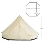 16.5' Large Family Tent 10 Persons Waterproof Teepee Bell Tents Hunting Camp Huge Four Season - Image 3