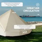 16.5' Large Family Tent 10 Persons Waterproof Teepee Bell Tents Hunting Camp Huge Four Season - Image 5