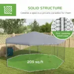 17.1 ft x 15.7 ft Large Outdoor Silver Chicken Run with Cover for 19-25 Chickens Walk-In Hen House - Image 6