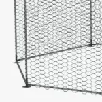 17.1 ft x 15.7 ft Large Outdoor Silver Chicken Run with Cover for 19-25 Chickens Walk-In Hen House - Image 9