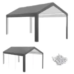 Outsunny 19.6' x 9.7' Carport Roof, UV Resistant Canopy Replacement, Fits 84C-378V00 and 84C-206 Series, Dark Gray - Image 11