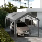 Outsunny 19.6' x 9.7' Carport Roof, UV Resistant Canopy Replacement, Fits 84C-378V00 and 84C-206 Series, Dark Gray - Image 10