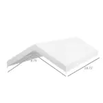 Outsunny 19.7' x 9.7' Carport Replacement Canopy UV Resistant Garage Car Cover with Ball Bungee Cords White - Image 3