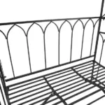 Outsunny 19.75 Inch Wide Metal Garden Arbor with Bench and Scrollwork - Image 8