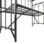 Outsunny 19.75 Inch Wide Metal Garden Arbor with Bench and Scrollwork - Image 9