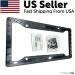 Black 3D American Flag License Plate Frame ABS Car Tag Holder - Image 9