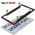 Black 3D American Flag License Plate Frame ABS Car Tag Holder - Image 12