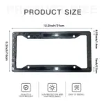 Black 3D American Flag License Plate Frame ABS Car Tag Holder - Image 4