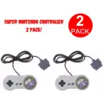 2 Pack Replacement Wired Controllers Compatible with Super Nintendo SNES 6 Foot Cable