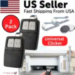 2 Pack Universal Garage Door Opener Remote 375LM 375UT KLIK1U Compatible