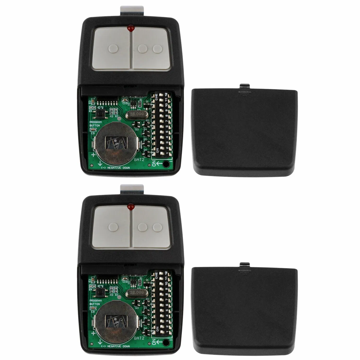 2 Pack Universal Garage Door Opener Remote 375LM 375UT KLIK1U Compatible