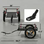 Soozier 2-In-1 Bike Cargo Trailer and Wagon Cart, Multi-Use Bicycle Trailer with Quick Release 16" Pneumatic Wheels, Kickstand - Image 2