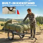 Soozier 2-In-1 Bike Cargo Trailer and Wagon Cart, Multi-Use Bicycle Trailer with Quick Release 16" Pneumatic Wheels, Kickstand - Image 6