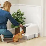 2 in 1 Stainless Steel Cat Litter Box with Removable Lid, Scoop, Filter Bags, for Small to Large Cats, White - Image 2