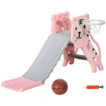 2-in-1 Toddler Slide and Basketball Hoop, Indoor Pink Slide, Easy Setup, Fun for 18-36 Months - Image 11