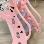 2-in-1 Toddler Slide and Basketball Hoop, Indoor Pink Slide, Easy Setup, Fun for 18-36 Months - Image 8