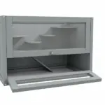 2-Level Hamster Home, Openable Top and Door, Includes Shelf and Ladder, Space-Saving Design, Gray - Image 8