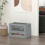 2-Level Hamster Home, Openable Top and Door, Includes Shelf and Ladder, Space-Saving Design, Gray - Image 10