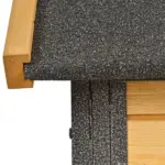 2 Level Outdoor Rabbit Hutch with Asphalt Roof, Removable Tray and Ramp, Light Yellow - Image 15