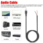 2 Pack 10 Foot RCA Male to Bare Wire Speaker Repair Cables 24AWG - Image 11