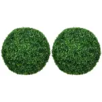 HOMCOM 2 Pack 19.75 Inch Artificial Ball Boxwood Topiary Trees Balls, Indoor Outdoor Fake Plants for Home, Office and Living Room Decor - Image 11