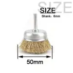 6 Piece Wire Brush Wheel and Cup Drill Attachment Set, 1/4 Inch Shank - Image 12