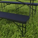 2 Pack 6 ft Portable Foldable Bench Seats, Plastic Folding Benches with Carrying Handle for Camping, Black - Image 8