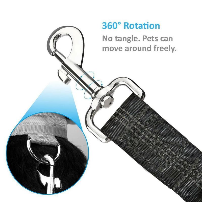 2 Pack Adjustable Pet Car Seat Belt Tethers for Dogs and Cats