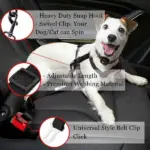 2 Pack Adjustable Pet Car Seat Belt Tethers for Dogs and Cats - Image 2