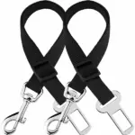 2 Pack Adjustable Pet Car Seat Belt Tethers for Dogs and Cats - Image 3