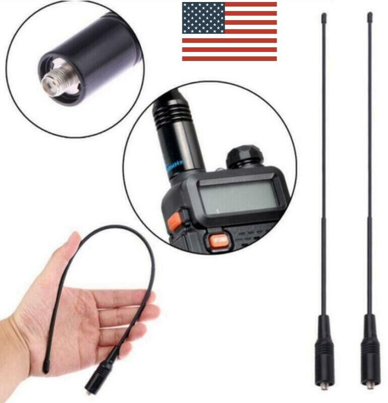 2 Pack NA771 Dual Band Antennas Compatible with Baofeng UV-5R UV-82 144/430MHz