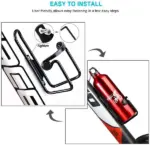 2 Pack Aluminum Bike Water Bottle Cages Lightweight Bicycle Bottle Holders - Image 2