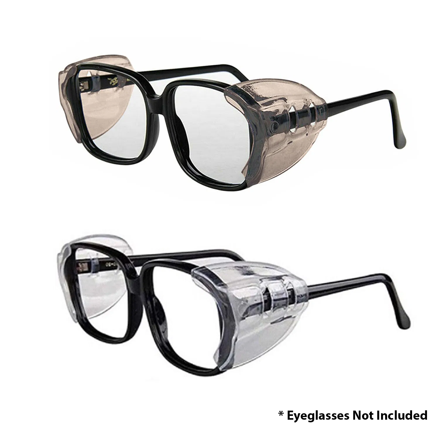 2 Pairs Universal Slip-On Side Shields for Eyeglasses