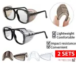 2 Pairs Universal Slip-On Side Shields for Eyeglasses - Image 7