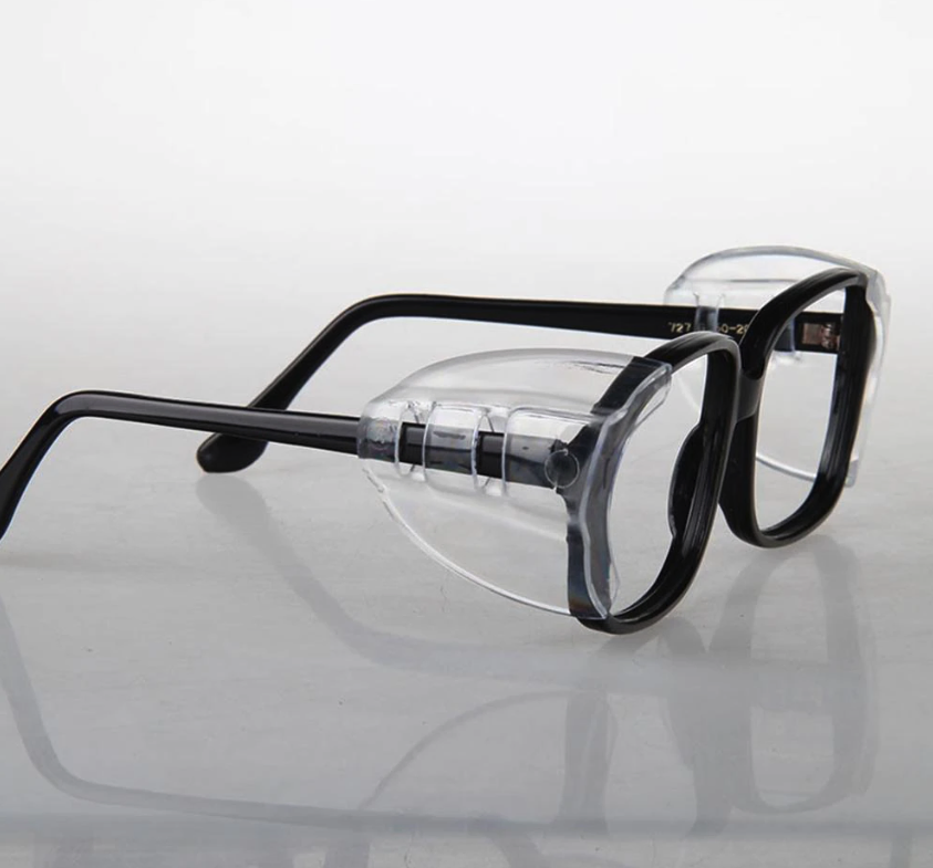 2 Pairs Universal Slip-On Side Shields for Eyeglasses