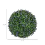 2 Piece 16.5" Topiary Balls Lavender Topiary Plants, Faux Topiaries Indoor Outdoor Fake Plants for Home Decor - Image 3