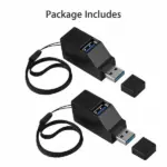 2 Pack 3 Port USB 3.0 Hubs High Speed Splitters for PC and Laptop - Image 11