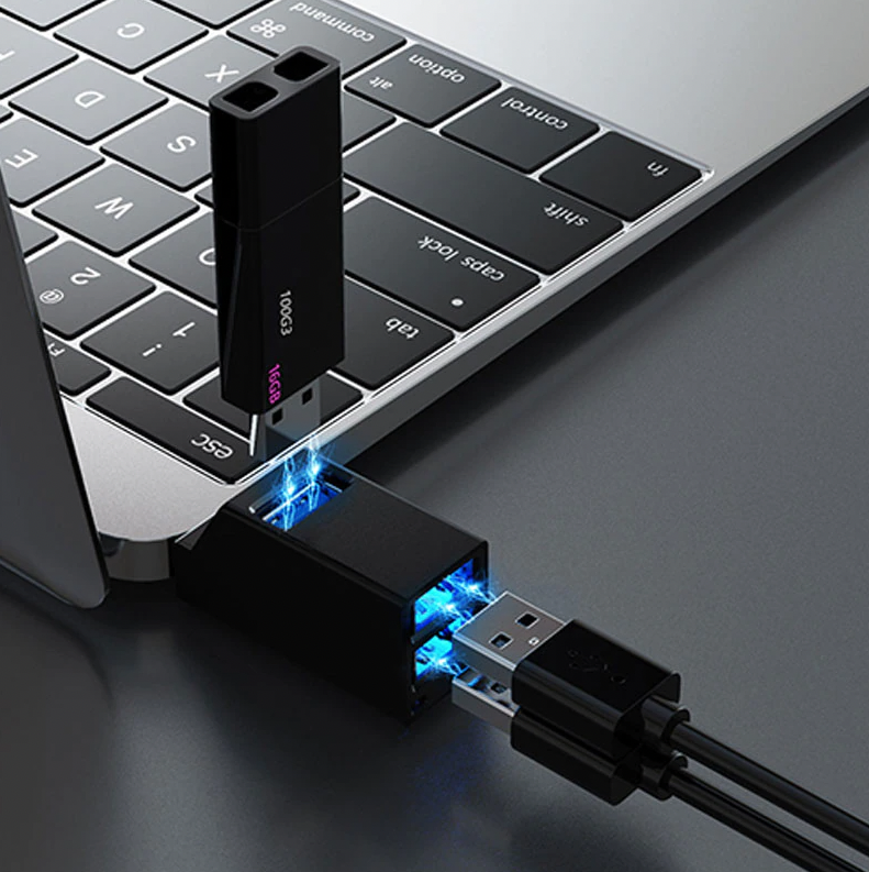 2 Pack 3 Port USB 3.0 Hubs High Speed Splitters for PC and Laptop