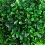 HOMCOM 2 Piece Artificial Boxwood Ball Topiary Tree 23.5 Inch with Double Ball-Shaped Leaves in Pot Green - Image 7