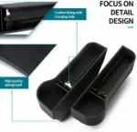 2 Pack PU Leather Car Seat Gap Organizers with Cup and Phone Holders - Image 7