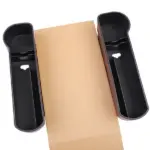 2 Pack PU Leather Car Seat Gap Organizers with Cup and Phone Holders - Image 3