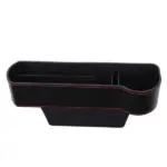 2 Pack PU Leather Car Seat Gap Organizers with Cup and Phone Holders - Image 4
