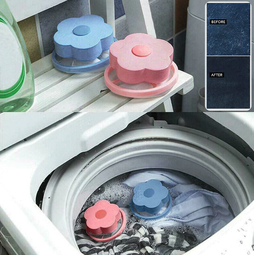 2 Pack Floating Laundry Lint and Pet Hair Catcher Filters for Washing Machines