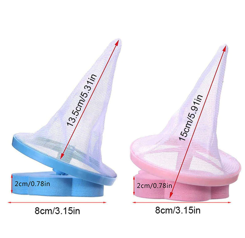 2 Pack Floating Laundry Lint and Pet Hair Catcher Filters for Washing Machines