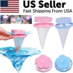 2 Pack Floating Laundry Lint and Pet Hair Catcher Filters for Washing Machines