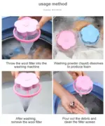2 Pack Floating Laundry Lint and Pet Hair Catcher Filters for Washing Machines - Image 2